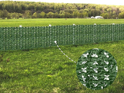 Artificial Ivy Privacy Fence Wall Screen,40X160 in UV-Anti Faux Greenery Backdrop Ivy Vine Leaf Hedges Fence Panels for Patio, Balcony, Garden, Backyard Indoor Outdoor Green Wall Decor