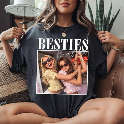 Custom Bootleg Rap Tee, Personalized Girlfriend Vintage Graphic T-Shirt, Photo Shirt, Valentine Birthday Gifts