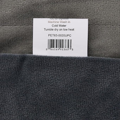 Friends Forever Durable Dog Blanket for Couch Protection, Two Tone Reversible Pet Hair Resistant Blanket for Dogs Cats Bed Kennel Crate Car Seat - Soft Velvet, Warm Fleece, Bailey 53" x 42"