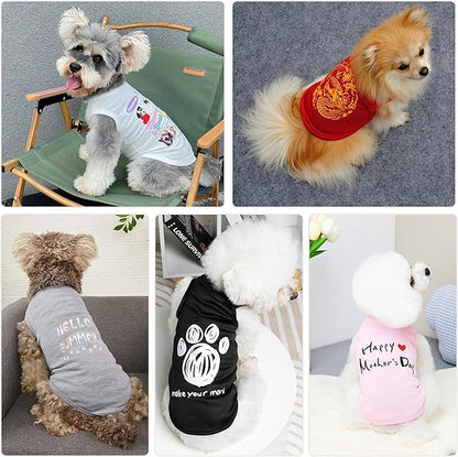 Customized Dog Jersey Shirt, Breathable Doggy Football Tee, Lightweight Sleeveless Vest Pet Clothes Personalized Pet Shirt Custom with Name/Text/Photo/Logo