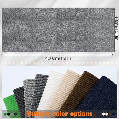 Cat Scratch Furniture Protector - 158" x 15.8" Trimmable Self-Adhesive Cats Claws Scratch Pads, DIY Cat Climbing Couch Protector for Scratch Post Cat Tree Replacement Indoor (Light Gray)