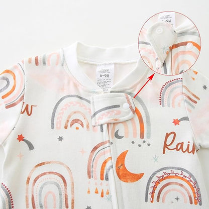 Unisex Baby Boy and Girl Zipper Onesie Toddler Footie One-Piece Infant Romper Jumpsuit