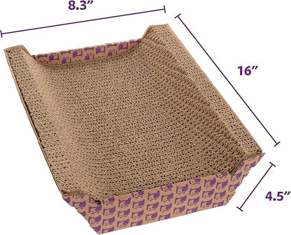 SmartyKat Super Scratcher Chaise Corrugated Cat Scratcher,Catnip Infusion Technology - Brown,One Size,(Pack of 6)
