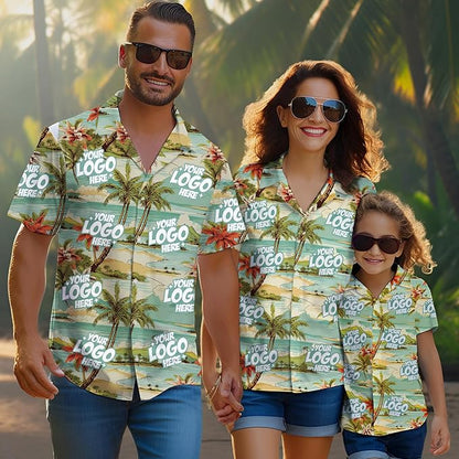 Custom Hawaiian Shirt with Face Photo Picture for Men Women Kids Youth Adult, Tropical Personalized Hawaiian Shirts Gift