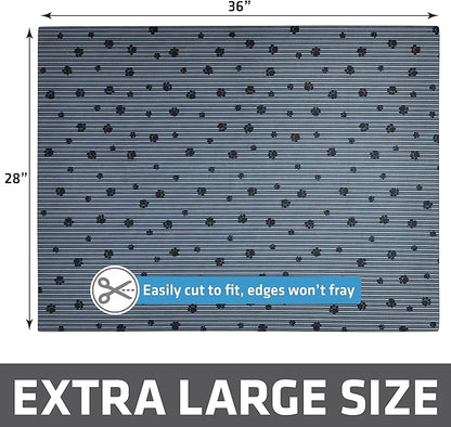 Drymate Cat Litter Box Mat, Litter Trapping Mat, Waterproof, Urine-Proof, Absorbent, Machine Washable, Soft on Paws, Contains Mess, Protects Floors, Kitten Supplies, Dark Grey, 28x36 XL