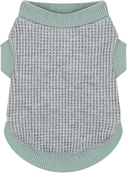 Cozy and Functional Dog Shirts for Small Puppies: Stretchable Green Attire with Easy-On Design, Ideal for Chihuahuas and Yorkies - Enhance Comfort and Playfulness on Chill Days Large