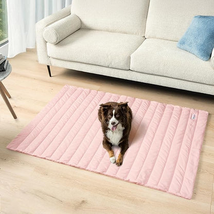 PetAmi Cooling Mat for Dog, Premium Pet Cooling Blanket for Crate Kennel, Indoor Cat Cool Sleeping Pad, Q-MAX Cold Sofa Couch Cover for Summer, Pink, Large (40x60)