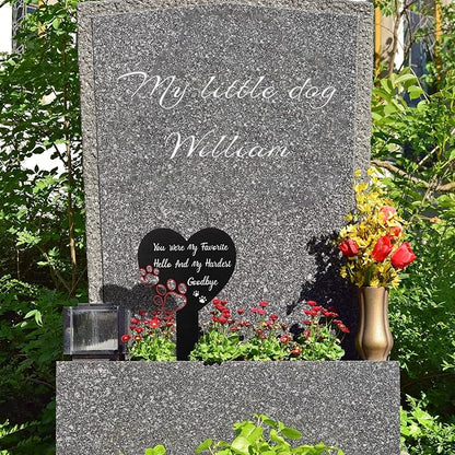 BUoonyer Pet Memorial Graves Markers for Dogs Cats, Pet Cemetery Headstones Decorations, Metal Cross Stake Grave Stones Decor, Graveyard Remembrance Graveside Sign for Garden Outdoor Outside Yard