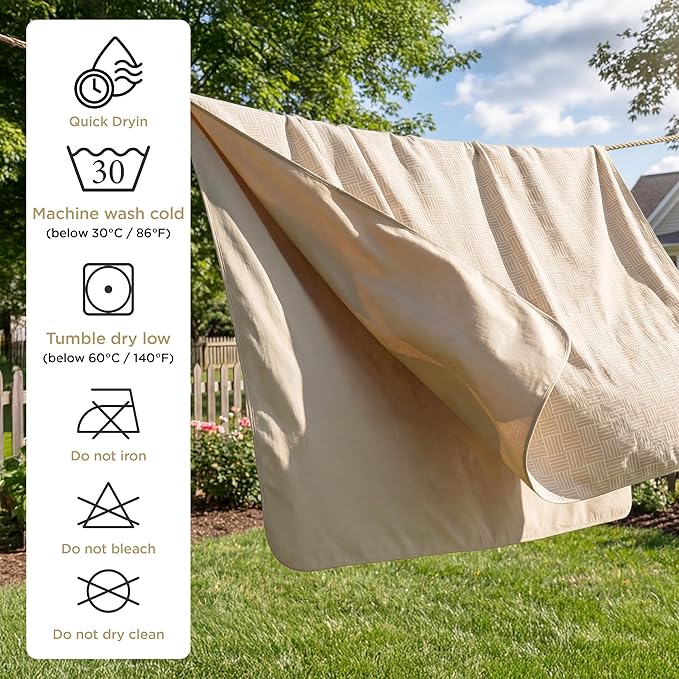 Bedsure Waterproof Couch Cover for Dogs Washable - Waterproof Blanket for Large Dogs Couch Sofa Cozy, Lightweight Furniture Protector for Pet Cat Quick Drying Puppy, Sandy Tan, 40x50IN