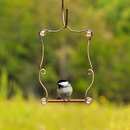 Perky-Pet Copper Beaded Hummingbird Swing - Rust Resistant Finish - Humming Bird Swing for Outdoors - Attract Perching Birds - 90, Copper, Rose Beads