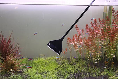 Aquarium Algae Scraper Cleaner Brush with 10 Stainless Steel Blades for Fish Reef Plant Glass Tank 26 Inch