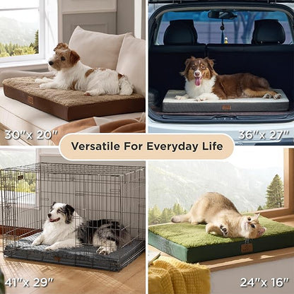 Bedsure Dog Bed for Small Dogs - Comfy Flat Puppy Beds with Removable Washable Cover, Orthopedic Egg Crate Foam Pet Mat, Suitable for Pet Up to 15 lbs