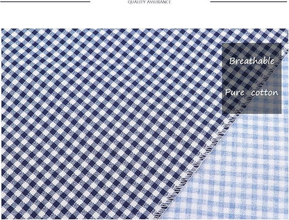 ARING PET Dog Bandanas, Navy Plaid Kerchief Triangle Bibs Scarf for Puppy Small Medium Large Boy Girl Dogs Cats-L