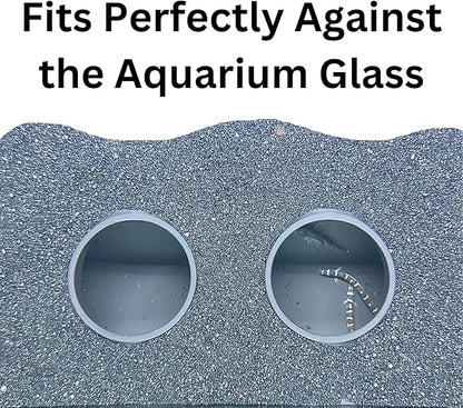 Aquarium Underground Tunnel Cave Natural Curve Two Hole | Viewing Fish & Shrimp Under Gravel Tunnel | Fish Tank Decor Decoration Hideout Perfect for Corydora Catfish, Kuhli Loach, Pleco