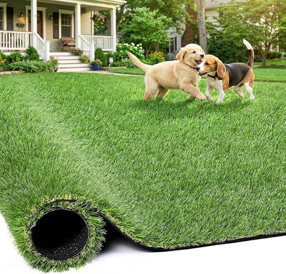 Artificial Grass Rug Indoor Outdoor, 5 x 6FT Faux Grass Turf with Drainage Holes, Realistic Artificial Lawn Rug Dog Pets Mat, Turf Carpet for Garden Lawn Landscape Balcony Patio Backyard Easter Decor