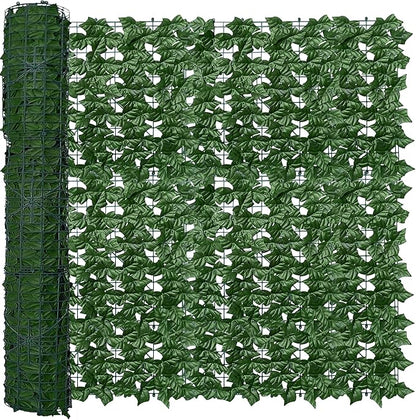 Artificial Fence Privacy Screen: 4FT x 50FT UV-Anti Faux Greenery Backdrop Ivy Chain Link Shades Panels for Patio, Balcony, Garden,Deck,Backyard Indoor Outdoor Green Wall Decor