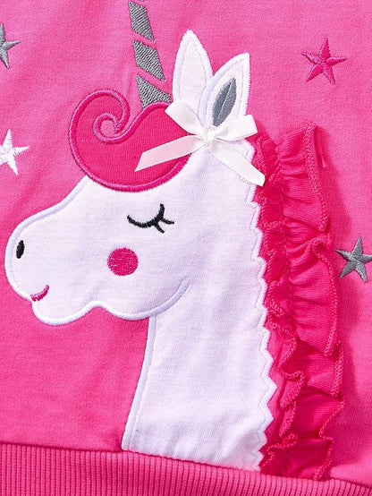 Toddler Baby Girls Cotton Sweater, Long Sleeve Crewneck Sweatshirt Pullover Kids Warm Clothing for Fall Winter