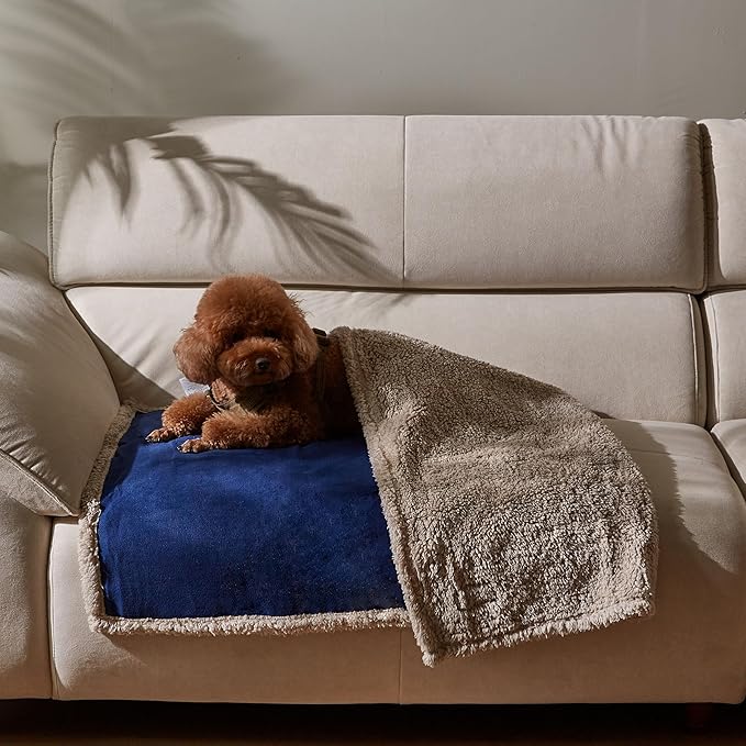 Kritter Planet Waterproof Dog Blanket, Reversible Water Proof Pet Blanket for Couch, Bed & Car, Washable Couch Covers for Medium Dogs - Protects Furniture from Fur, Dirt, and Accidents