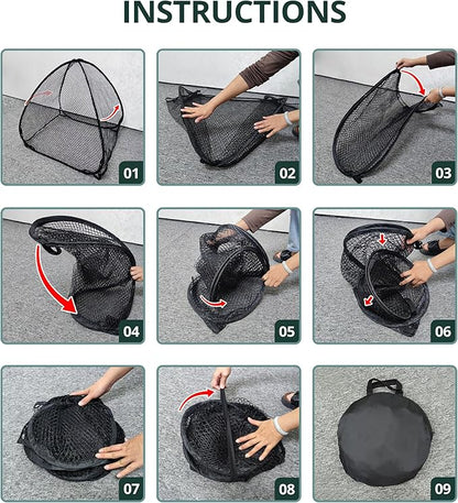 DECOHS 2 Pcs Pop-Up Mesh Plant Cover Tent, 22 x 22 x 22 Inch Garden Net Cage Guard Cover, Plant Protector Enclosure with 12 Ground Stakes for Protecting Plants Vegetable Fruit from Birds Insects
