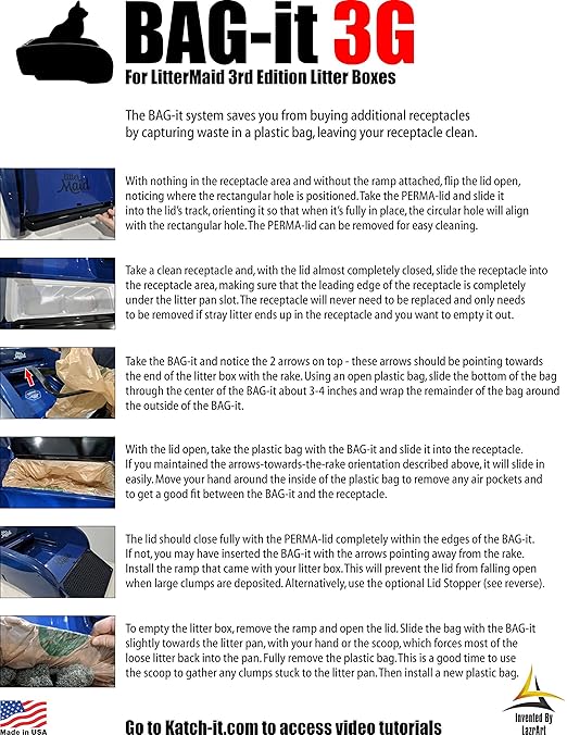Bag-it 3G, Perma-lid and Permanent Receptacle for Natures Miracle and LitterMaid Litter Boxes (Whole Kitty Caboodle)