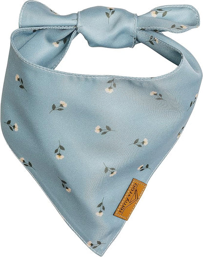 Remy+Roo Small Spring Dog Bandanas - 4 Pack Emily Set | Premium Durable Adjustable Polyester Fabric Dog Scarfs | Patented Shape Girl Dog Bandana, Trendy Patterns, Floral Dog Bandana