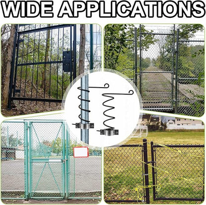 2 Pcs Automatic Chain Link Self Closing Gate Closer for Left and Right Swing Doors Suitable for 1-1/2" to 1-5/8" Diameter Door Frame Tubes, Pool, Pet Gate or Any Chain Link Closer