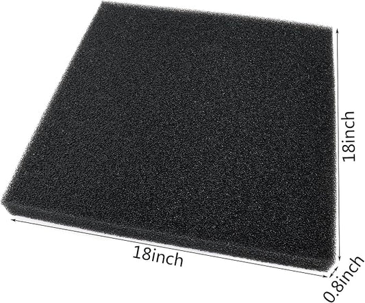 Aquarium Filter Bio Sponge Pad, Foam Sponges Filter Media, Cut fit it Filter Accessories for Fish Tanks and Ponds (18"x18"x1.6" (20PPI) 1 Pack)