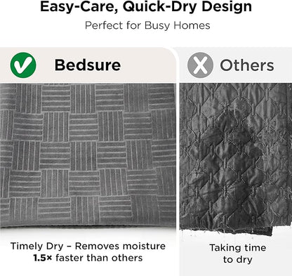 Bedsure Waterproof Couch Cover for Dogs Washable - Waterproof Blanket for Couch Sofa Cozy, Lightweight Furniture Protector for Pet Cat Quick Drying Puppy, Ash Grey, 30x70IN