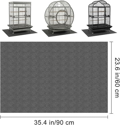 Under Pet Cage Mat for Bird Cages, Dog Kennels, Reptile Aquariums, Dog Kennels, Water-Resistant Pad for Hard Floors and Surfaces (X-Large)