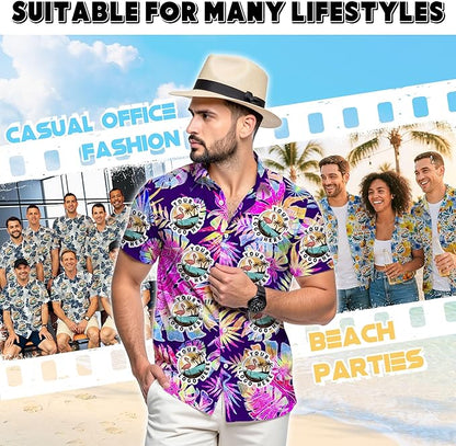Custom Hawaiian Shirt with Face Photo Picture for Men Women Kids Youth Adult, Tropical Personalized Hawaiian Shirts Gift