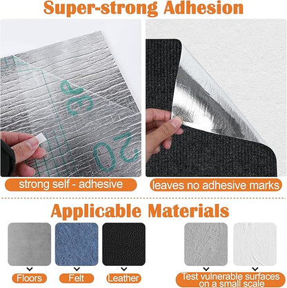 Cat Scratch Furniture Protector - 158" x 17" Trimmable Self-Adhesive Cats Claws Scratch Pads, DIY Cat Climbing Couch Protector for Scratch Post Cat Tree Replacement Indoor (Black)