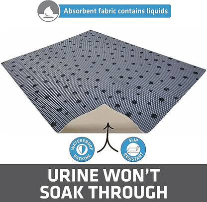 Drymate Cat Litter Box Mat, Litter Trapping Mat, Waterproof, Urine-Proof, Absorbent, Machine Washable, Soft on Paws, Contains Mess, Protects Floors, Kitten Supplies, Dark Grey, 28x36 XL, 12-Pack