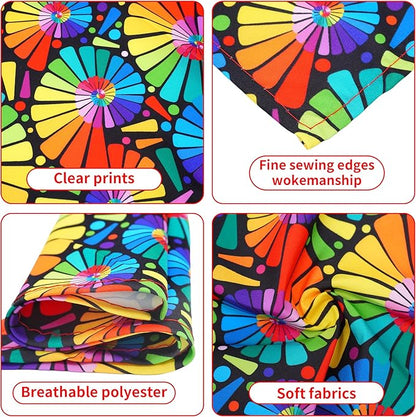 30 Pcs Rainbow Small Dog Bandanas Bulk 25 Inch Pride Dog Bandanas for Medium Dogs Breed LGBT Dogs Bandana Large Cats Grooming M