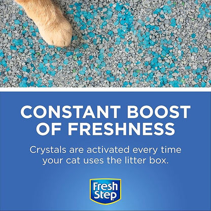 Fresh Step Cat Litter Crystals Deodorizer, Non Toxic Odor Neutralizing Crystals for Litter Boxes that Help Control Smells and Keep Home Areas Fresh, Fresh Scent, 15 Ounce