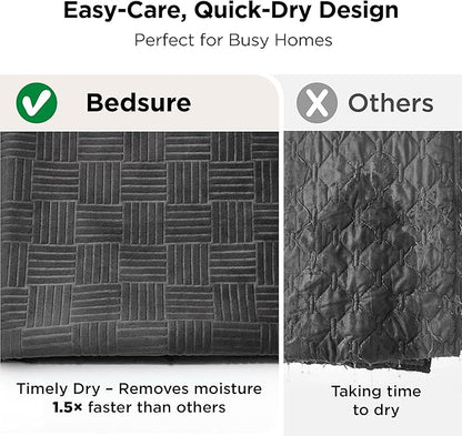 Bedsure Waterproof Bed Cover for Dogs Washable - Waterproof Blanket for King Bed Couch Sofa Cozy, Lightweight Furniture Protector for Pet Cat Quick Drying, Charcoal, Cal King，82x120IN