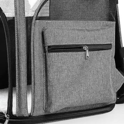 Cat Carriers Dog Carrier Pet for Small Medium Cats Dogs Puppies up to 25 Lbs, TSA Airline Approved Soft Sided, Collapsible Travel Puppy - Black Grey (M: 13" LX11.4 WX17.3 H, Black)