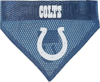 Pets First NFL DOG BANDANA - INDIANAPOLIS COLTS REVERSIBLE PET BANDANA. 2 Sided Sports Bandana with a PREMIUM Embroidery TEAM LOGO, Large/X-Large. - 2 Sizes & 32 NFL Teams available