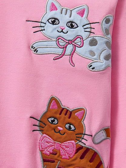 Toddler Baby Girls Cotton Sweater, Long Sleeve Crewneck Sweatshirt Pullover Kids Warm Clothing for Fall Winter