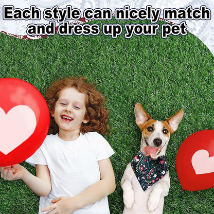 Aliceset 180 Pcs Paisley Dog Bandana Bulk Retro Bandanas for Dogs Adjustable Washable Pet Triangle Scarf Paisley Print Dog Kerchief Bibs for Small Medium Large Dog Cat Holiday Costume Accessories