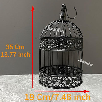 Iron Bird Cage for Wedding Decor and Flower Cage Decor Perfect Props for Hanging Flower Frames Indoor and Outdoor Decoration at Wedding Parties (Gold)