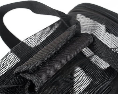 Pawer Soft-Sided Pet Carrier for Cat and Small Dog,Black Color,Medium Size,Washable 600D Oxford Cloth Airline Approved Travel Tote,with 2 Mesh Opens and a Strap for Carry,Multiple Colors Available