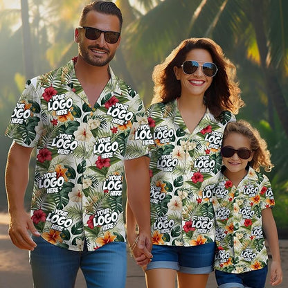 Custom Hawaiian Shirt with Face Photo Picture for Men Women Kids Youth Adult, Tropical Personalized Hawaiian Shirts Gift