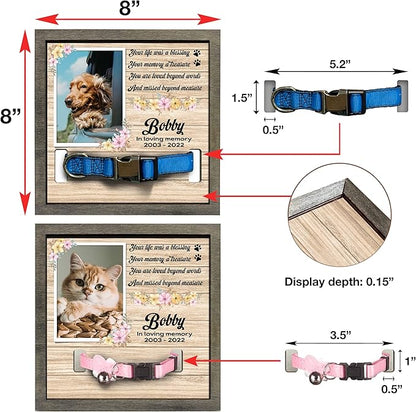 Memorial Gifts Customized Dog Picture Frame Dog Loss Sympathy Gift Personalized Memorial Plaques Personalized for Pet Passed Cat Picture Frame Best Ever Pet Loss