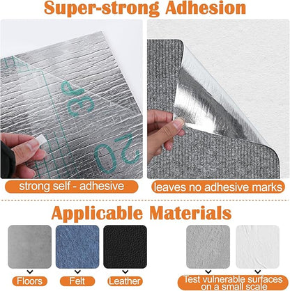 Cat Scratch Furniture Protector - 40" x 15.8" Trimmable Self-Adhesive Cats Claws Scratch Pads, DIY Cat Climbing Couch Protector for Scratch Post Cat Tree Replacement Indoor (Light Gray)