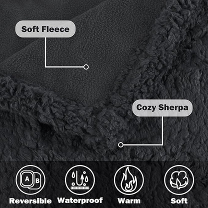 Kritter Planet Waterproof Dog Blanket, Reversible Water Proof Pet Blanket for Couch, Bed & Car, Washable Couch Covers for Medium Dogs - Protects Furniture from Fur, Dirt, and Accidents