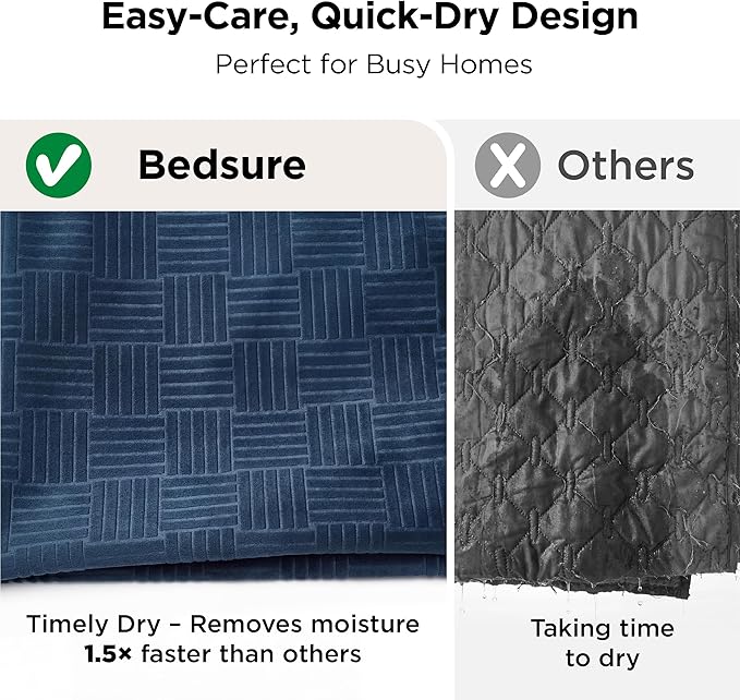 Bedsure Waterproof Couch Cover for Dogs Washable - Waterproof Blanket for Large Dogs Couch Sofa Cozy, Lightweight Furniture Protector for Pet Cat Quick Drying Puppy, Navy, 40x50IN