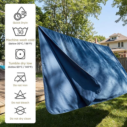 Bedsure Waterproof Bed Cover for Dogs Washable - Waterproof Blanket for Full Bed Couch Sofa Cozy, Lightweight Furniture Protector for Pet Cat Quick Drying, Navy, 82x82IN