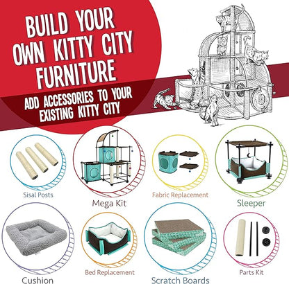 Kitty City Claw Mega Kit 2.0 Furniture, Cat Cushion, Cat Scratch