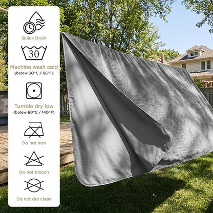 Bedsure Waterproof Bed Cover for Dogs Washable - Waterproof Blanket for King Bed Couch Sofa Cozy, Lightweight Furniture Protector for Pet Cat Quick Drying, Ash Grey, Cal King，82x120IN