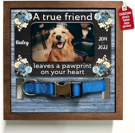 Dog Memorial Gifts Personalized Loss Of Pet Dog Memorial Picture Frame Pet Loss Gift Personalized Custom Cat Picture Collar Frames Memory Boxes For Keepsakes Death Remembrance